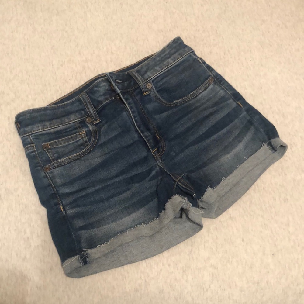 American Eagle Next Level Stretch High Rise Denim Shorts